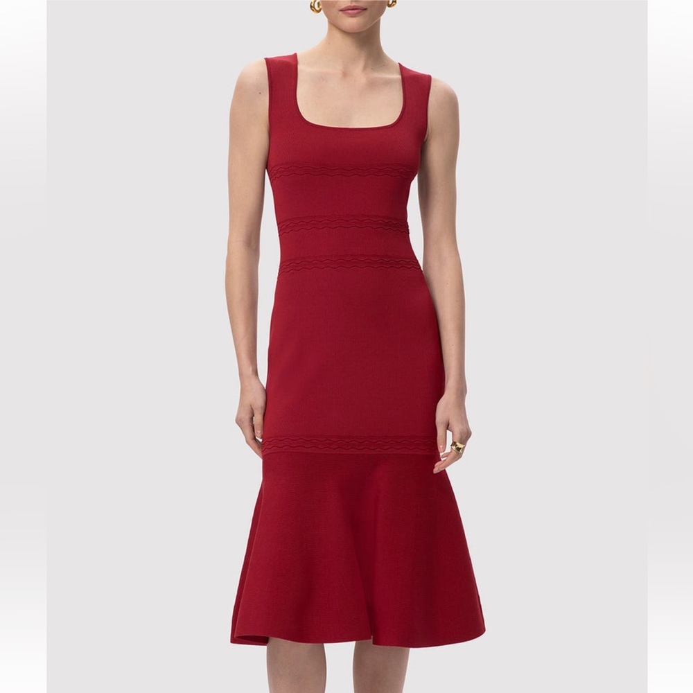 Herve Leger The Camille Flute Hem Dress